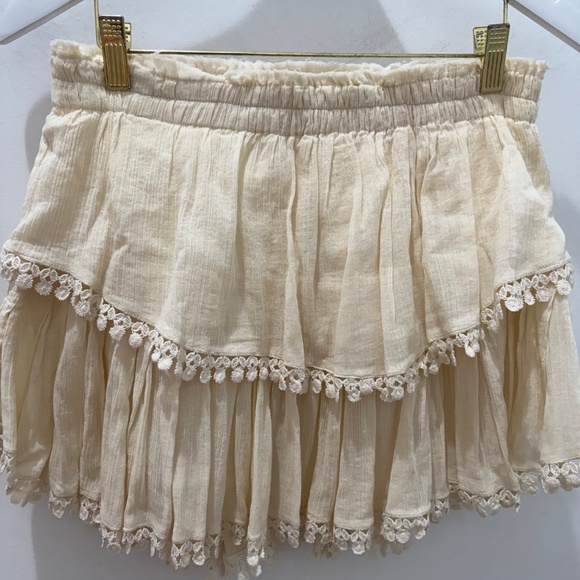 LoveShackFancy Cream Skirt Size 2 - Picture 1 of 6